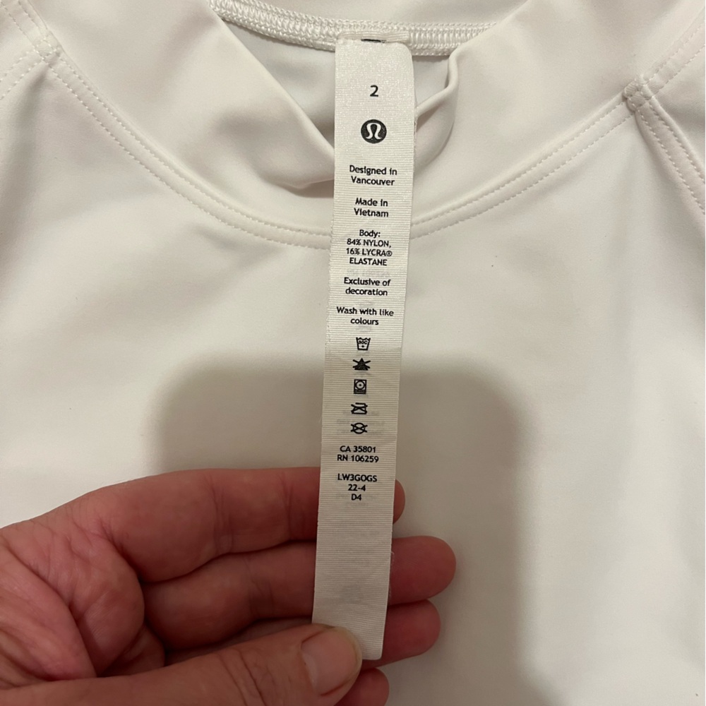Lululemon Nulux Asymmetrical
Tennis Top White Size 2 - Picture 5 of 9